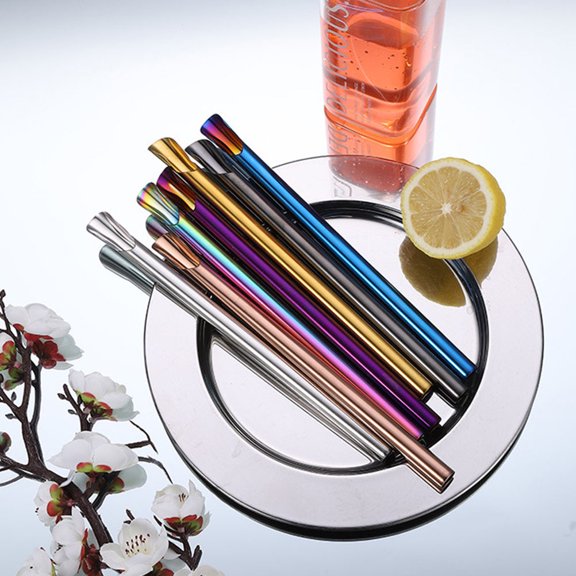 CATIEBYE Replacement Stainless Steel Straw 4pcs for Family Party and Drinks
