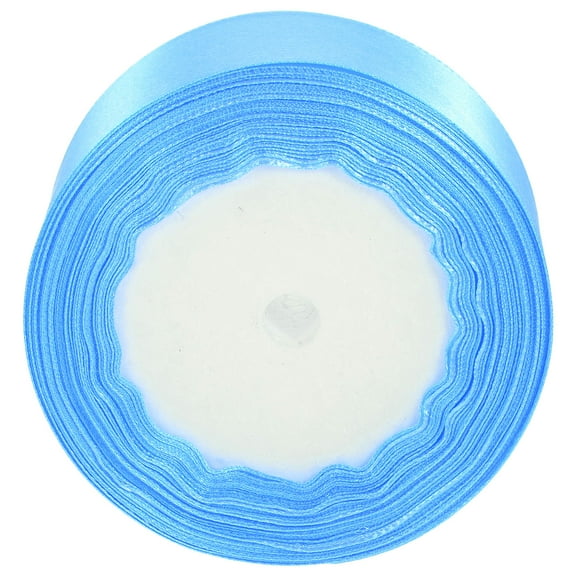 CATIEBYE Ribbon Rolls 1 Roll Sky-Blue Polyester for present Wrapping and Bow Making in Festivals and Parties