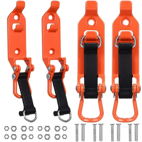 CATIEBYE Roof Rack Brackets 4pcs Orange Accessories Secure Hold Car Roof Mount