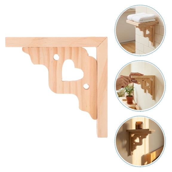 CATIEBYE 6 x 6 in Heavy Duty Shelf Brackets, 2 Mount Triangle Wood Support Braces for Floating Shelves, Home Storage