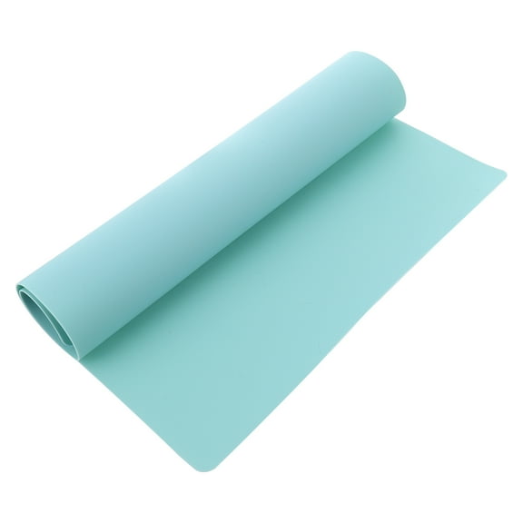 CATIEBYE Non Skid Silicone Table Mats Blue Heat Resistant and Foldable for Table Use