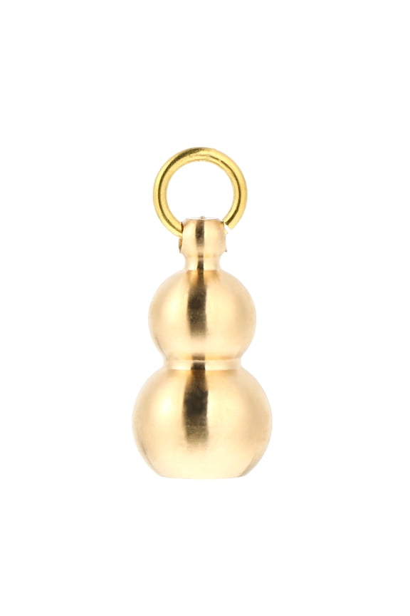 Solid Brass Gourd Pendant Small Golden Key Ring for Stylish Home Decor