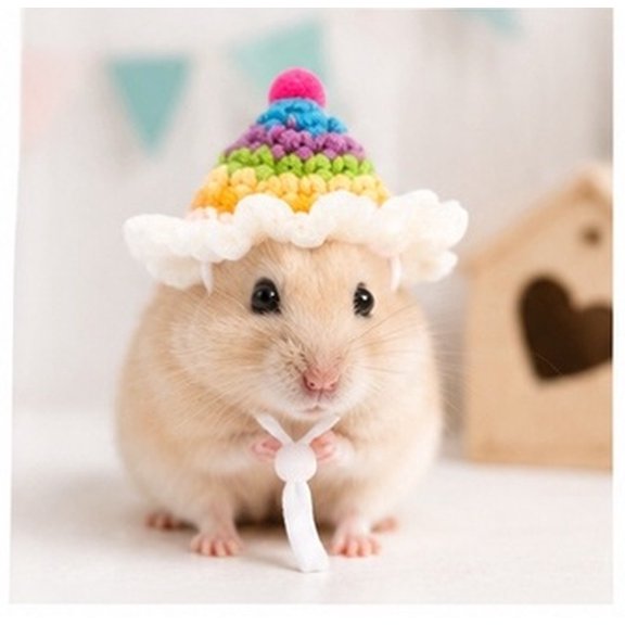 CATIEBYE Squirrel Headdress Lightweight Small Pet Costume Hat for and Parties