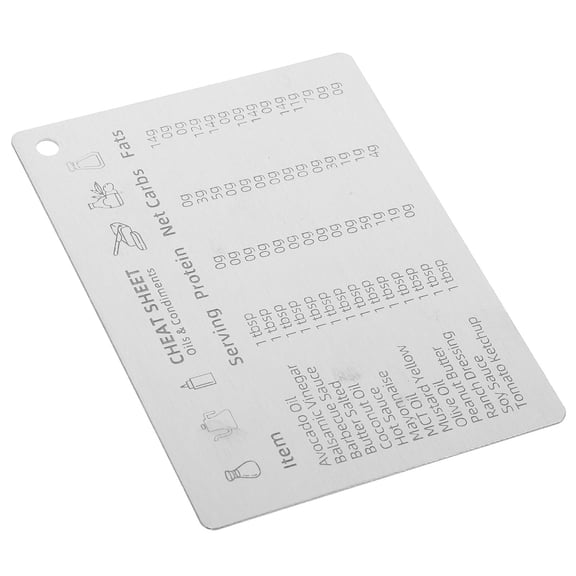 CATIEBYE Kitchen Measurement Conversion Chart Magnet in Silver with Magnetic Backing 1Pack