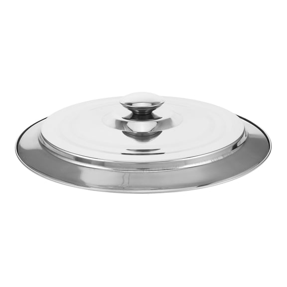 CATIEBYE Stainless Steel Small Pan Lid Easy to Clean Simple Design Silver 1Pcs