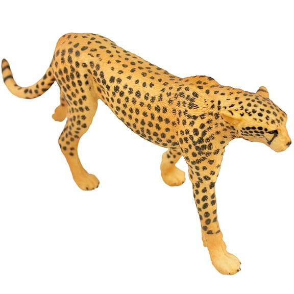 CATIEBYE Large Cheetah Statue Cheetah Figurine Yellow Plastic 1Pcs Table Decoration Outdoor