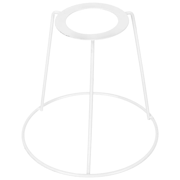 CATIEBYE Iron Wire Shade Lampshade Ring for Wall and Desk Lamps White