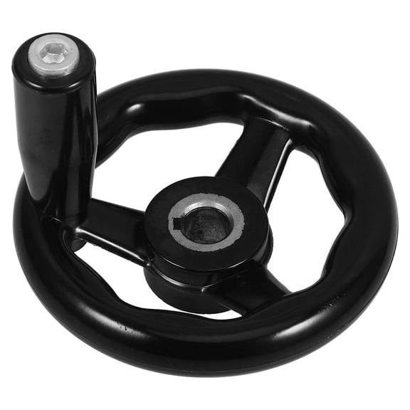 CATIEBYE Three Spoke Detachable Hand Wheel with Crank Handle for Versatile Machine Use