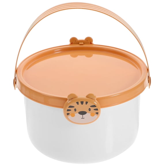 CATIEBYE Toy Storage Containers Rectangular Plastic Yellow for Building Blocks 1Pcs