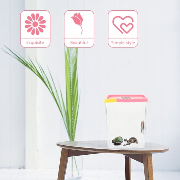 CATIEBYE Transparent Acrylic Spider Enclosure Durable Terrarium for Live Spiders At Home