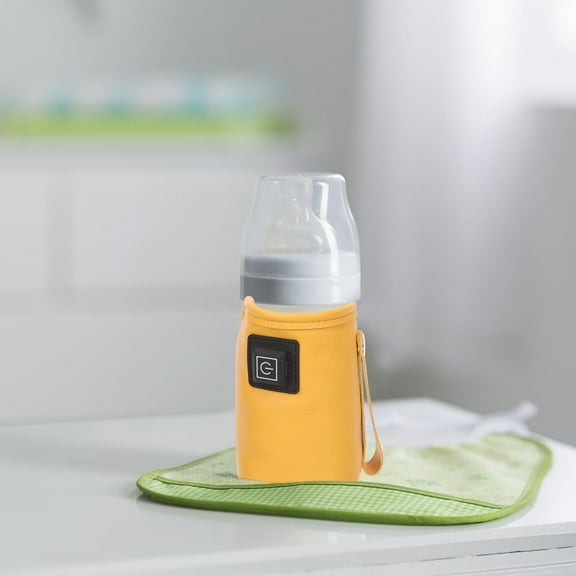 CATIEBYE Orange Portable Feeding Bottle Warmer with Sandwich Heat Preservation