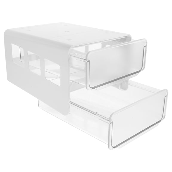 CATIEBYE Hidden Drawer Under Table Storage Box White ABS PP 1Pcs Desk Organizer