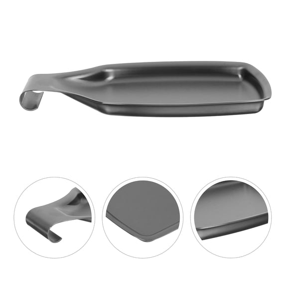 CATIEBYE Universal Black Stainless Steel Ladle Spoon Holder and Utensils Storage Tray