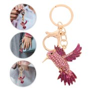 CATIEBYE Bird Keychain Pendant with Rhinestones and Metal Charm for Bags and Accessories