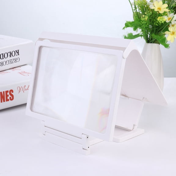 CATIEBYE Phone Video Amplifier with Clear Acrylic Lens and Stable Stand for Enhanced Viewing