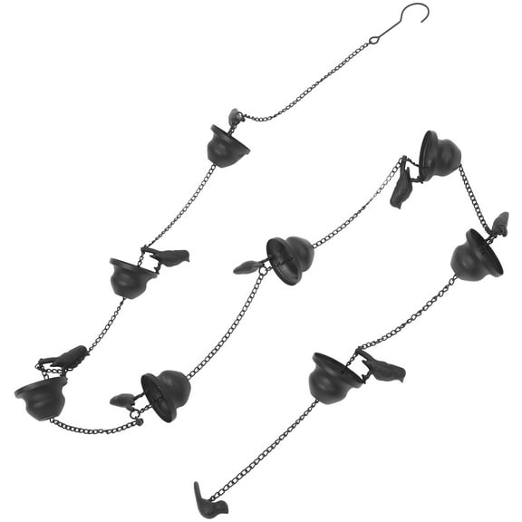 CATIEBYE Vintage Design 1Set Iron Rain Chain for Outdoor Yard and Garden Decor 94.5x2.6x2.6in