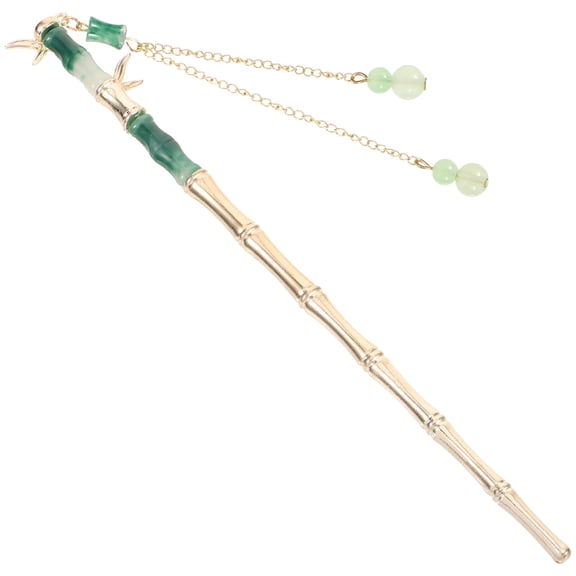 CATIEBYE Alloy Green Hair Chopsticks Lightweight Hair Styler for Wedding and Party