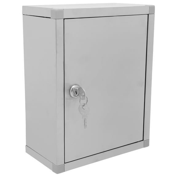 CATIEBYE Stainless Steel Wall Mailbox Silver for Secure Suggestion and Donation Storage
