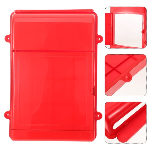 CATIEBYE Wall Mount Plastic Mailbox Red Outdoor Letter Box with Stylish Rainproof Design