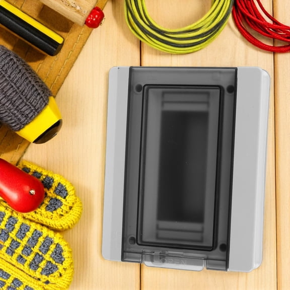 CATIEBYE Weatherproof Outdoor Electrical Distribution Box with Clear Cover, Plastic Panel Enclosure for Wiring