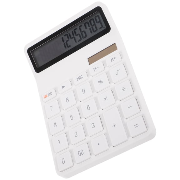 CATIEBYE Portable Plastic Desktop Calculator with Solar Power for Professional Office