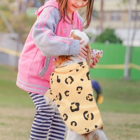 CATIEBYE Warm Leopard Print Dog Coat for Winter, Comfortable Pet Clothes with Easy Care and Reusable Design