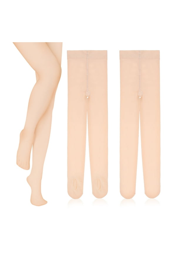 2 Pairs Toeless Tights for Women Velvet Beige Comfortable Long Term Wear