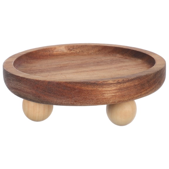 CATIEBYE Rustic Wood Footed Serving Board, Dessert Display Tray for Charcuterie, Cheese, Appetizers, Parties & Home Decor