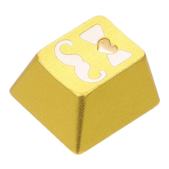 CATIEBYE Yellow Mechanical Keyboard Keycap Replacement Set Aluminum Alloy Accessory for Gaming and PC Keyboard Upgrade