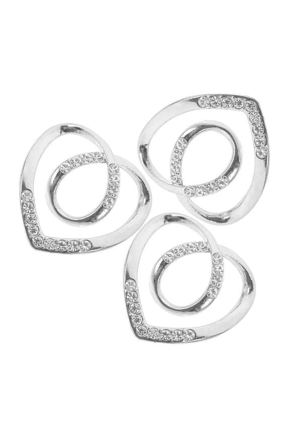 3-Pack Decorative Scarf Clips for Women, Zinc Alloy T-Shirt Accessories, Stylish and Fashion Clasps