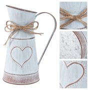 CATIEBYE White Iron Heart Shaped Flower Vase for Floral Arrangement Home Decor Wedding Bouquets