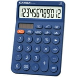 CATIGA 12 Digit Desktop Calculator with Large LCD Display, Round Design ...