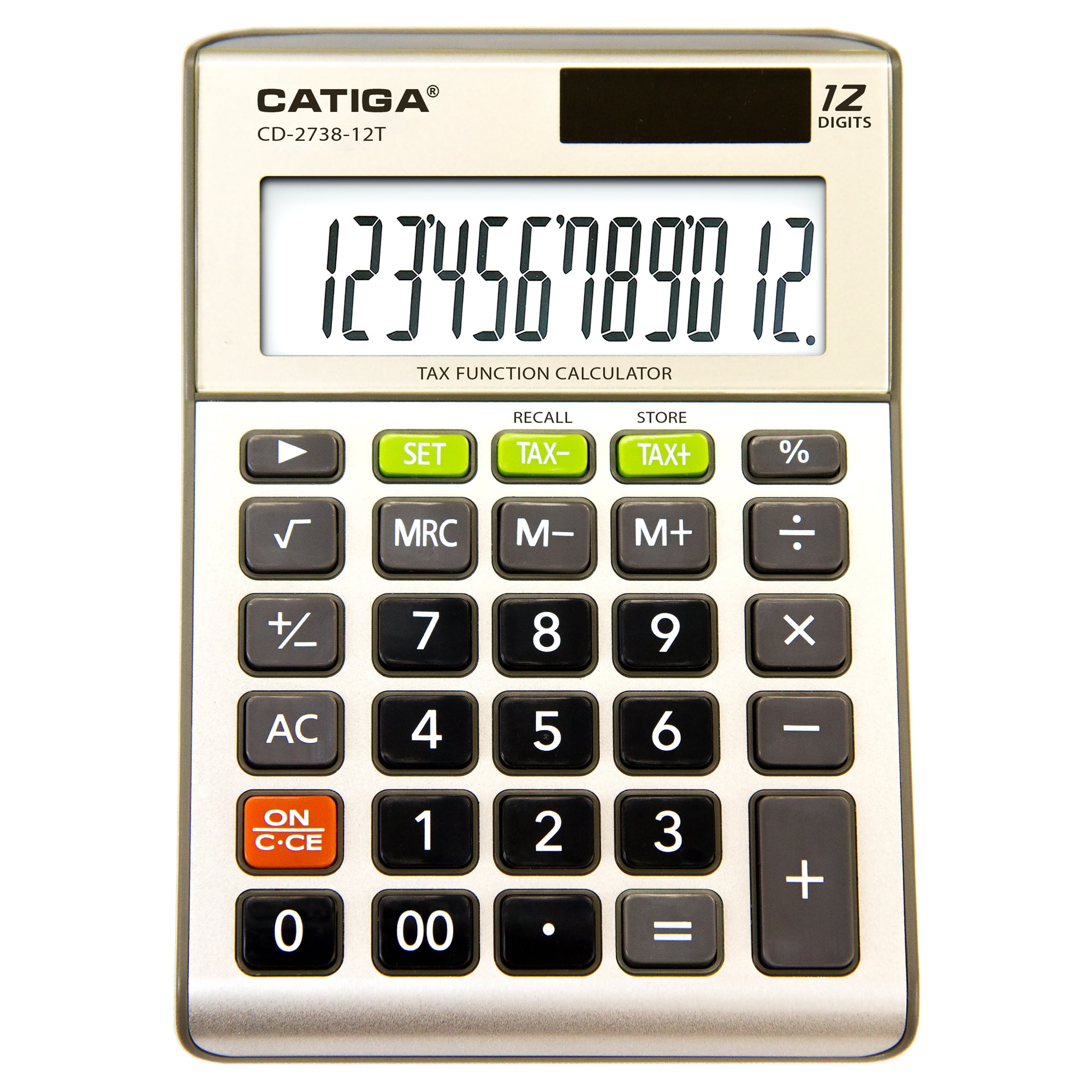 CATIGA CD273812Digit Business Calculator DualPower Tax