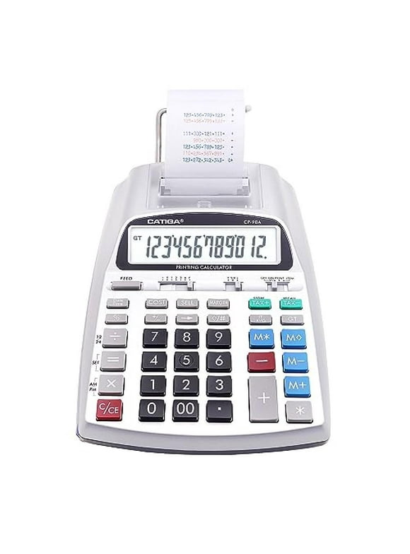 CATIGA New & Upgraded 2024 Printing Calculator Adding Machine 10 Key, Desktop Home Office Calculator with Paper Roll Print Out, Accounting Business Finance