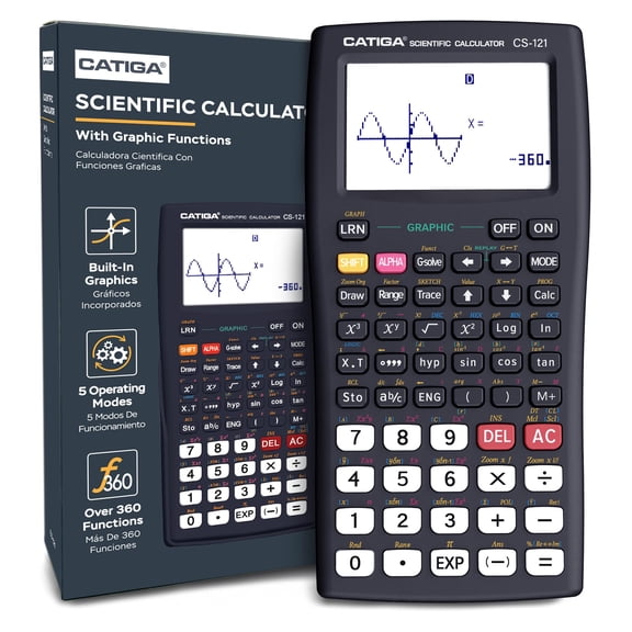 CATIGA Scientific Calculators with Graphic Functions, Graphing Calculators with Multiple Modes, Scientific Calculators for Students, High School or College Courses, Calculadora Cientifica, CS-121