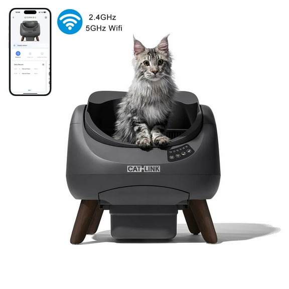 CATLINK 70L Open Self Cleaning Litter Box for Multiple Cats, Odor Control, Extra Large Cats Litter Box(Multiple Cats Choice)