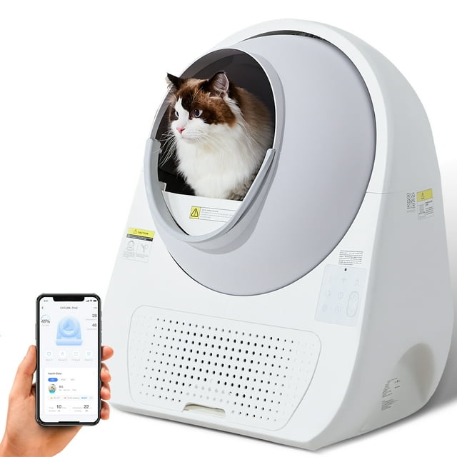 CATLINK Automatic Self Cleaning Cat Litter Box with APP, Odor Control
