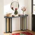 thumbnail image 1 of CATLK 47.8" Long Console Table - Farmhouse Wood Entryway Table Behind Couch, Narrow Accent Table for Entryway & Living Room, Navy, 1 of 9