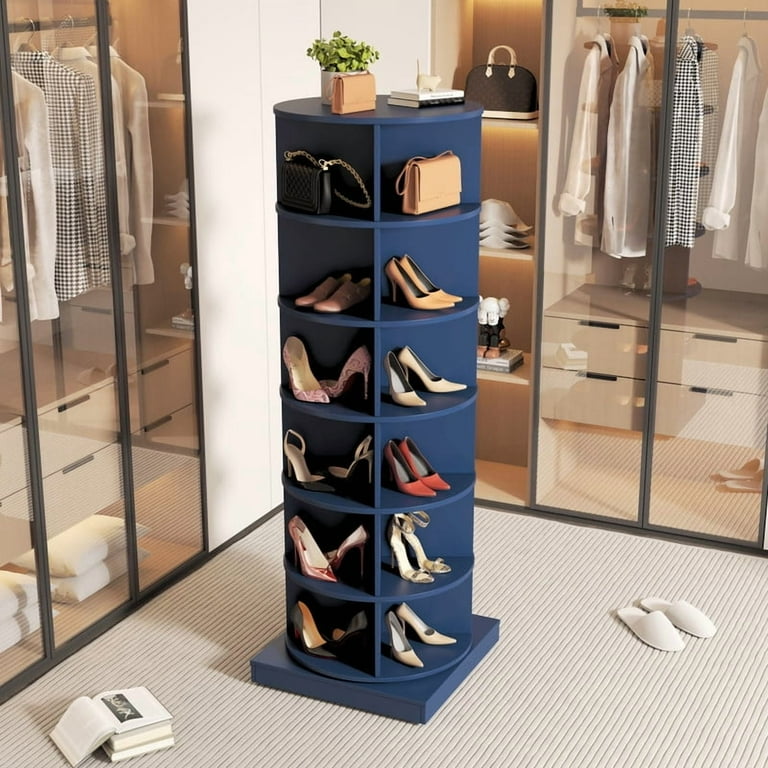CATLK 6 Tier Rotating Shoe Rack Tower, 360°Spinning Storage