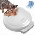 thumbnail image 1 of CATLK Automatic Cat Feeder Wet Food, Refrigerated Auto Cat Feeder with 2 Ice Packs, 4 Meals 8oz Dry & Wet Food, 12/24H Timer for Cats and Small Dogs, White, 1 of 9