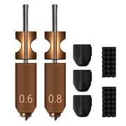 CATPAN 0.6MM 0.8MM AD5X Nozzle Kit for Flashforge Adventurer 5X 3D Printer Hotend Integrated Heating Block Component with 3 Silicone Socks and 2 Nozzle Wipers, Adventurer 5X Accesseries