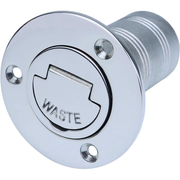 CATPAN 1-1/2" Marine Deck Fill/Filler - Fuel/Water/Waste/Gas/Diesel Boat Tank Filler with Keyless Cap & Screws, Polished Finish 316 Stainless Steel Hardware - for Yacht, Caravan