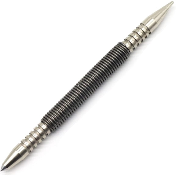 CATPAN 1/16Dual Head Nail Setter and 3/16Center Punch, 3500 PSI Striking Force Counter Punch Spring Nail Set,Professional hammerless technology,Finishing nails and marks for wood, metal