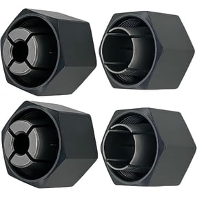 CATPAN 1/2-Inch (12.7mm) & 1/4-Inch (6.35mm) Router Collet Set, Fits for Dewalt 326286-04 DW621 DW616 DW618, fit for 1617 1618EVS 1617EVS, for Hitachi 323-293, for Craftsman Routing Routers (4 Pcs)