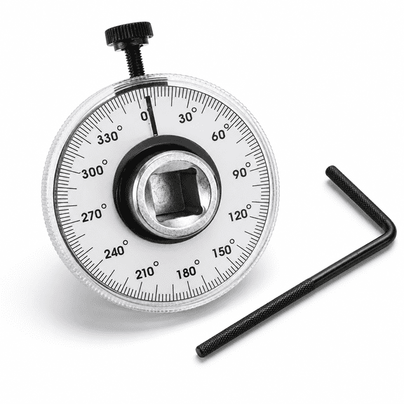 CATPAN 1/2 in Torque Angle Gauge, 360 Degree CR-V Steel Dial with Reaction Arm, Clear Scale Angle Meter for Torque Wrenches,Ratchets, Breaker Bars, Automotive and Equipment Repair