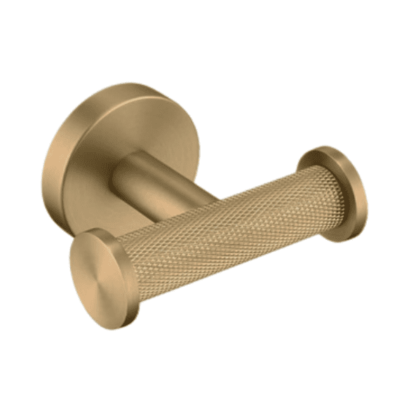 CATPAN 1 PC Gold Wall Hooks, Knurled T Bar Metal Towel Hooks with 50 mm Round Base and 83 mm Bar Length for Bathroom, Bedroom, Entryway, Closet, Kitchen and Home Storage