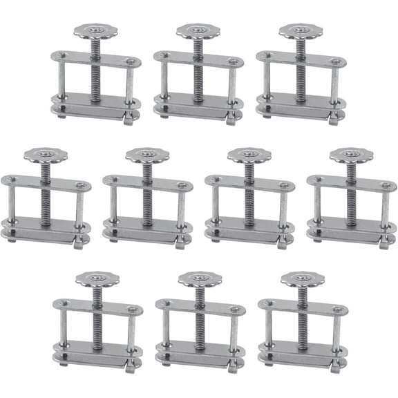 CATPAN 10pcs Waterproof Hose Clamps, Stainless Steel Telescopic Flow Control, Adjustable Screw Clamp, Durable & Rust-Resistant, Perfect for Lab & Home Use, Silver, 3.50X2.60cm