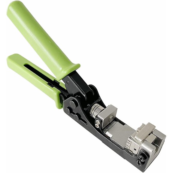 CATPAN 180 Degree Keystone Jack Punch Down Tool (Fit Specific AMP 110 Series 8 Position Jacks Only), CAT5/5e and CAT6/6A Adapter Fast Termination Crimper, One Hand Operation Green Handle