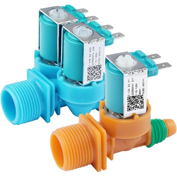 CATPAN 2 Pack Washer Water Inlet Valve Hot and Cold Compatible with Samsung Washing Machine WA45T3200AW WA40J3000AW/A2-01 WA45N3050AW WA40A3005AW Replace#: DC62-00311F DC62-30314V