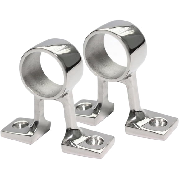CATPAN 2 Pieces Marine Grade Heavy Duty 316 Stainless Steel Boat Hand Rail Fitting(I.D. 26MM) Center Bracket Stanchion Mount Hardware for 1inch OD Tubing